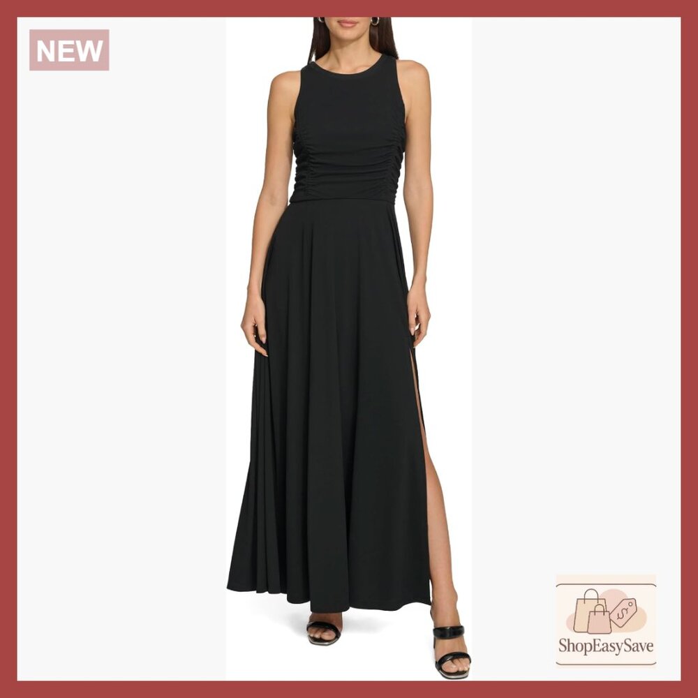 Lightweight Knit Maxi Dress Casual Elegant Versatile Year-Round Travel Essential